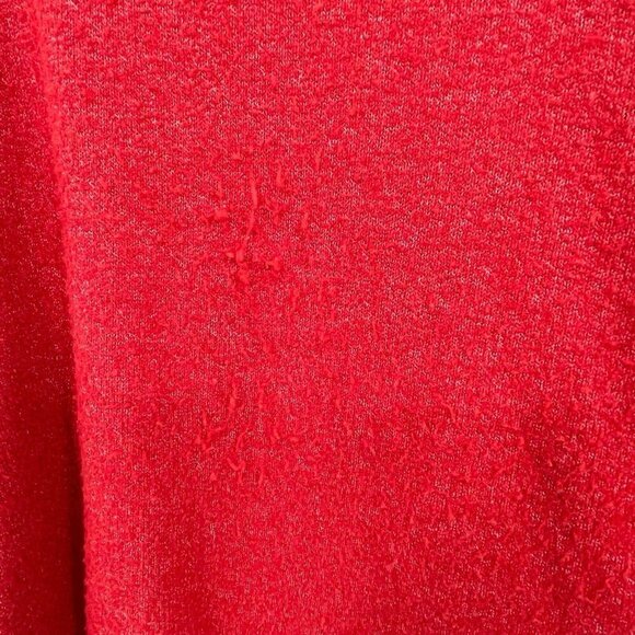 LOFT Womens Sweater Large Red Mock Neck Long Sleeves Preppy Knit Casual Stretchy - Picture 9 of 10